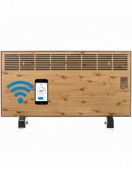 ivigo EPK4590E25AW İvigo Elektrikli Panel Konvektör Isıtıcı Dijital 2500 Watt Ahşap WİFİLİ